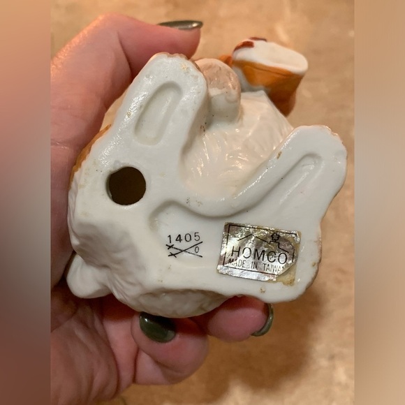 Homco Brown/White Puppies with Shoes Figurines - Set of 2 - Picture 5 of 8